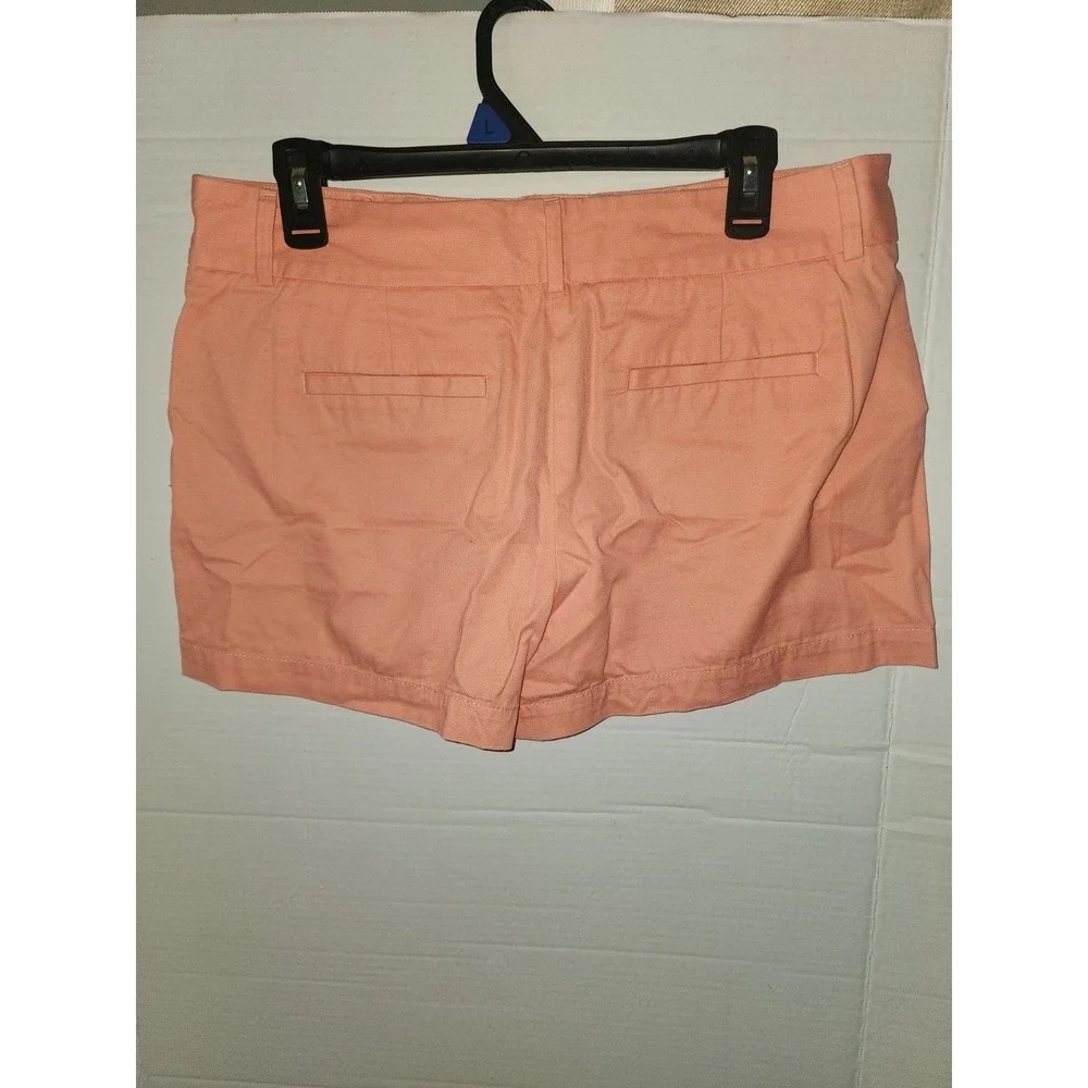 LOFT Ann Taylor Riviera Chino Shorts Women Coral Pink Orange Cotton Flat Size 8